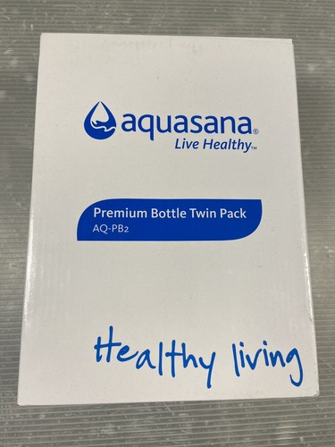 AQUASANA Premium Glass Bottle w/ Silicone Sleeve / Twin Pack / NEW