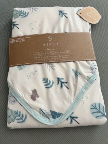 Swaddle Reversible Bear Moose Blue Tie Dye