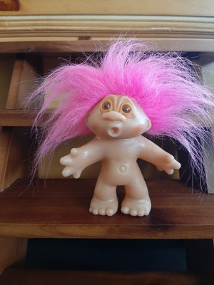Vintage Dam Troll 5'' Doll w/Pink Hair 1986