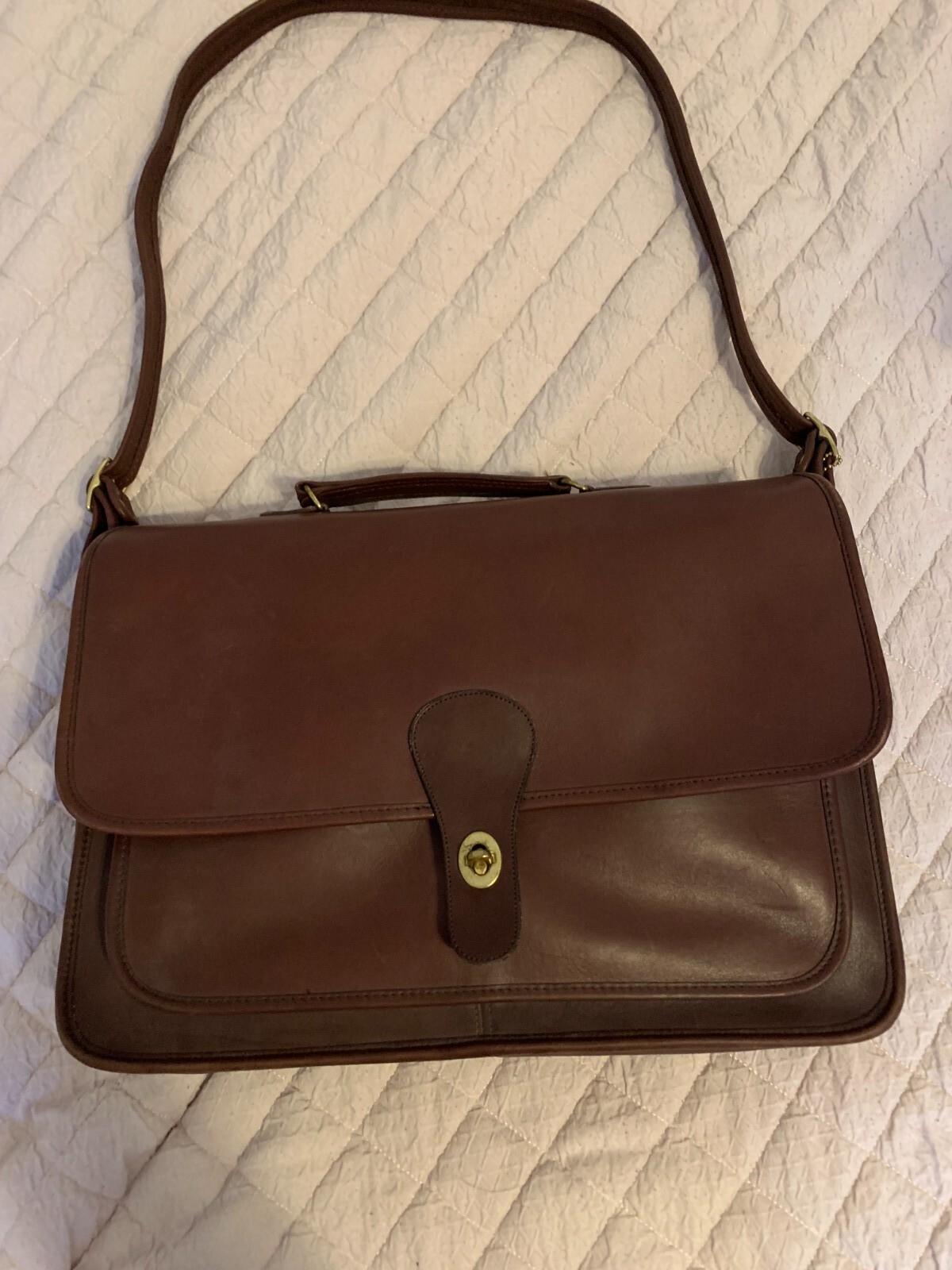 Coach Vintage Messenger Bag Shoulder 茶 Vintage COACH Messenger City Bag Brown Leather Mint See