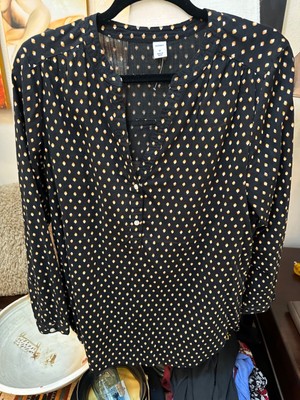 Womens Old Navy Medium Long Sleeve Black Blouse