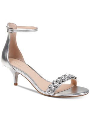 

JEWEL BADGLEY MISCHKA Женские серебряные сандалии Dash с круглым носком и ремешком на пятке 5,5 м, Серебряный, JW2815