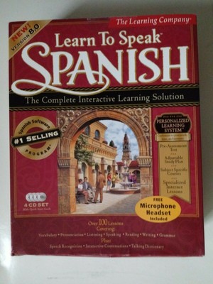 Unopened Box The Learning Company: LearnToSpeakSpanish 4CD SET Version8.0 Course