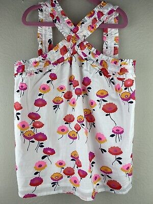 New Janie And Jack Girl's Size 10 Top Floral Cotton Sleeveless