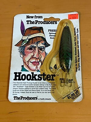 Vintage The Producers Hookster Tiger #4 Fishing Lure 531 BLACK / GREEN FREE SHIP