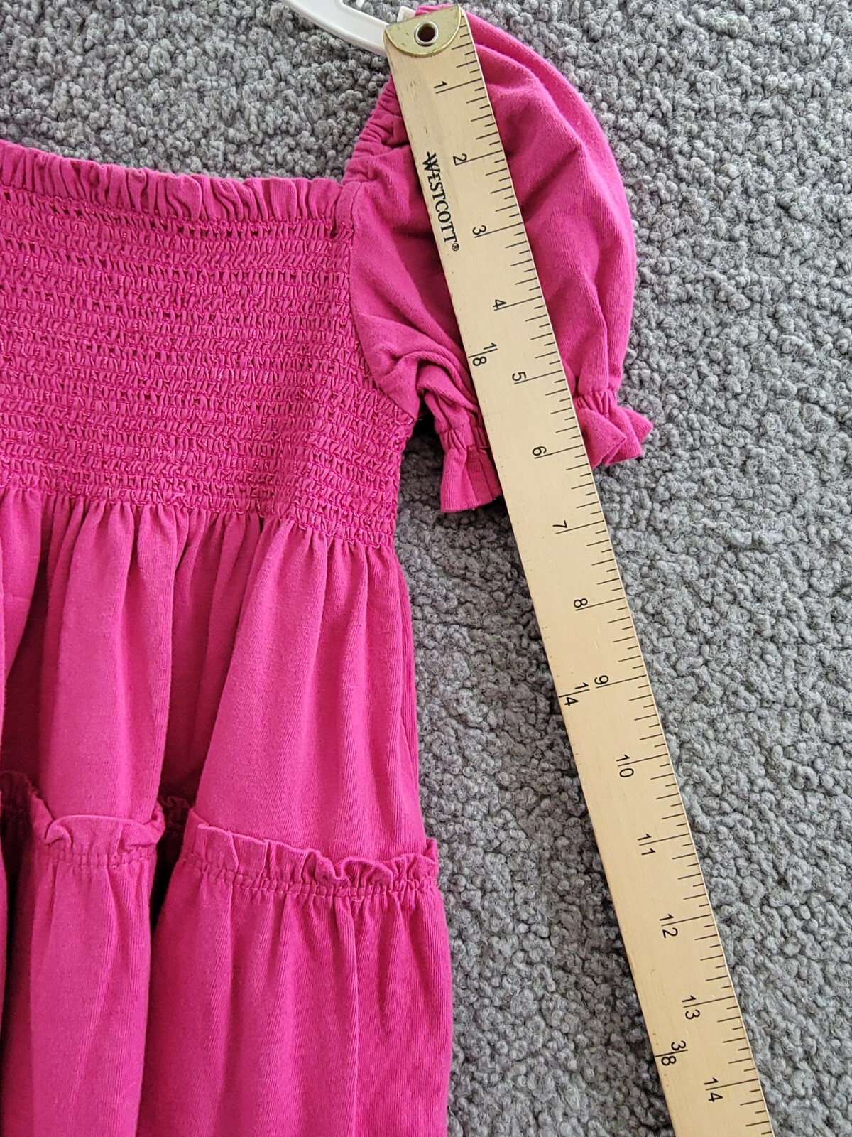 Polo Ralph Lauren Smocked Jersey Dress Little Girls 2 College Pink Square Neck - Picture 5 of 16