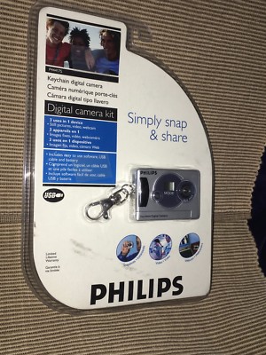 New Philips Simply Snap & Share Keychain Digital Camera Kit P44417S
