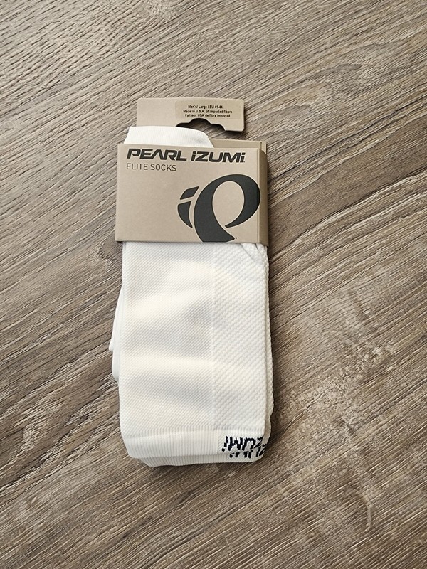 Pearl Izumi Elite  Socks White Size Medium - (TALL)