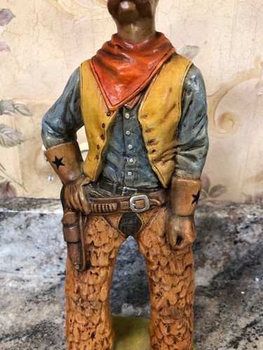 Rare John Wayne Duke Chalkware Carnival Circus Prize Cowboy Figure 1979 12-1/2”