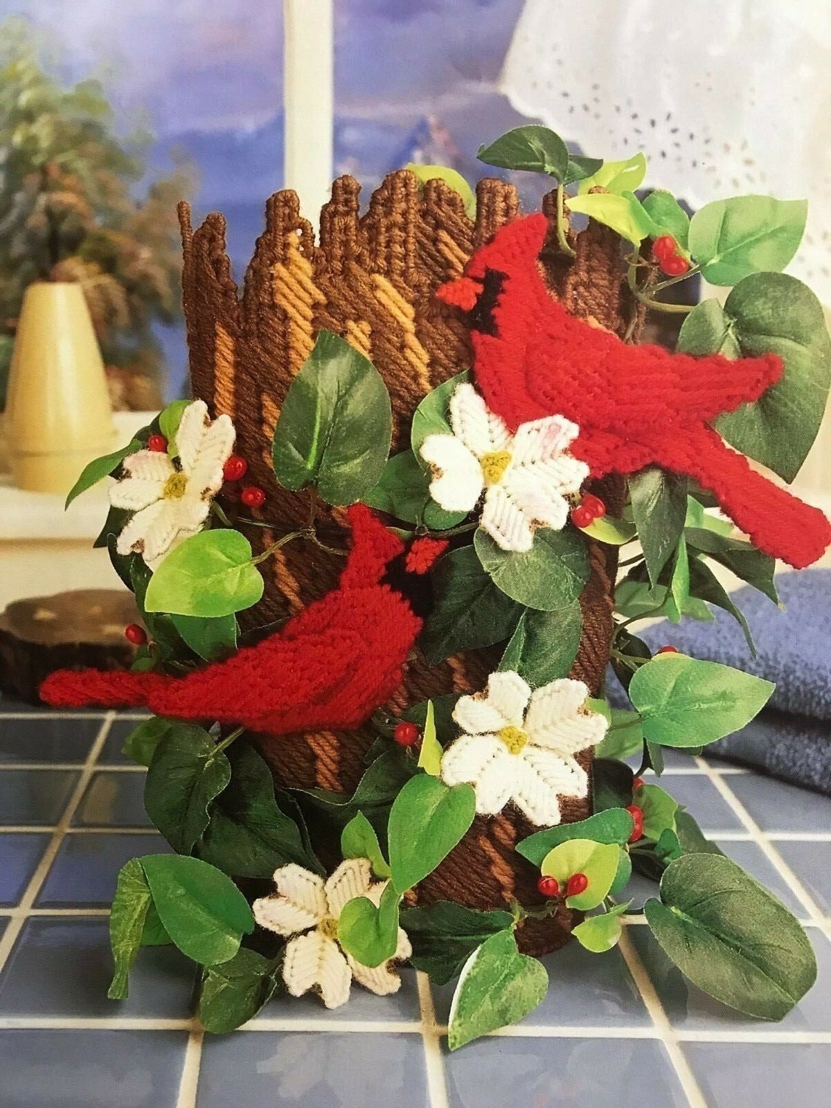 Annies Attic Club Plastic Canvas Patterns Centerpieces / Covers / Vases / Decor