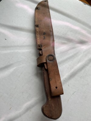 Vtg G.C. & Co. Stainless Steel Fishing Knife Mora Sweden 5  Blade w/ Wood Handle