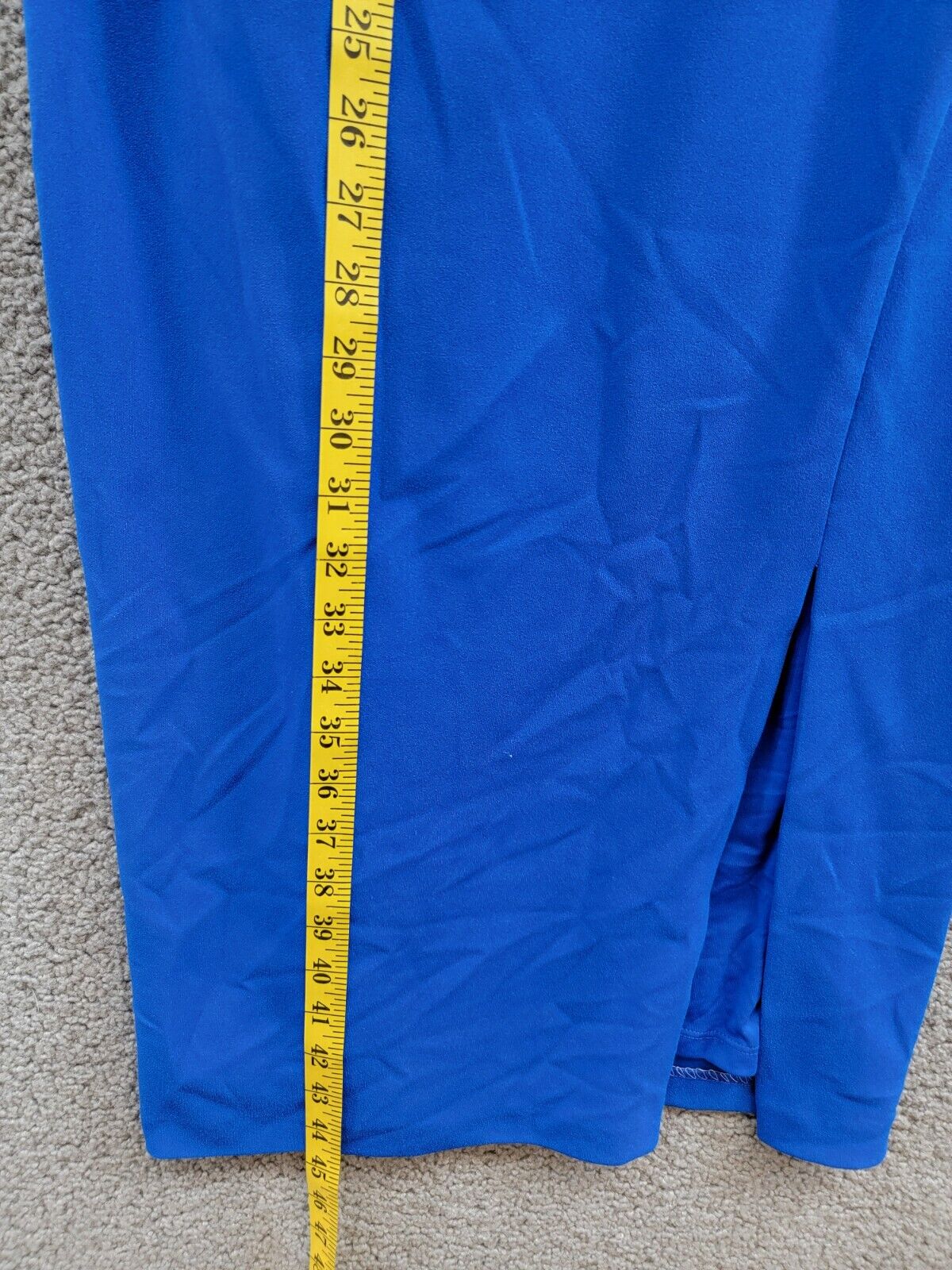 Aidan by Adrianna Papell Feather-Trim Sheath Dress Women's 8 Blue Solid Back Zip - Picture 7 of 16