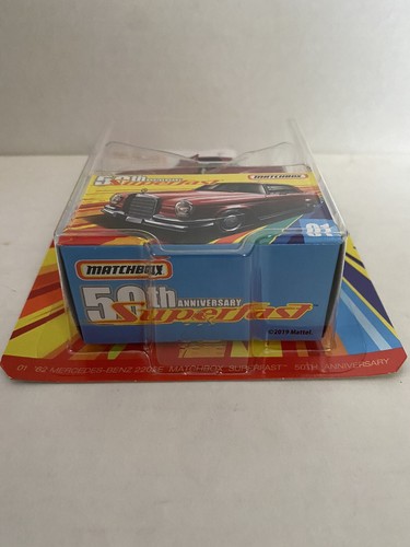 01 '62 Mercedes-Benz 22OSE MATCHBOX SUPERFAST 50th Anniversary Red
