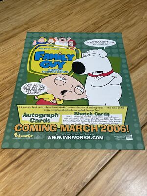 Inkworks 2006 Family Guy Season Two Trading Card Promotional Poster KG JD