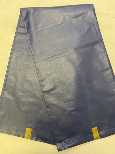 SOLID COLOR Waxed Polished Cotton Fabric,6 Yards 100% Cotton- NAVY BLUE
