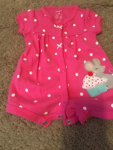 Newborn Baby Girl Rompers Lot Of 3