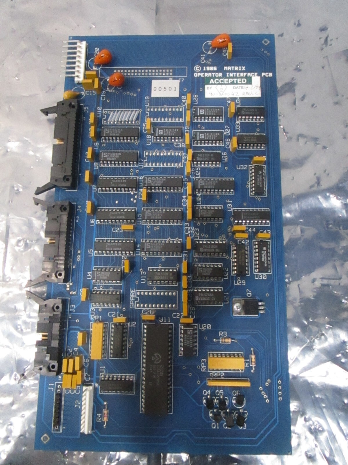 Matrix 1000-0042 Operator Interface PCB Board REV C, 201650, 18522, 106948