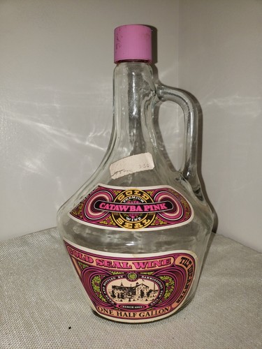 Vintage Catawba Pink Gold Permium Wine☆ Tilt Wine Bottle☆ | eBay