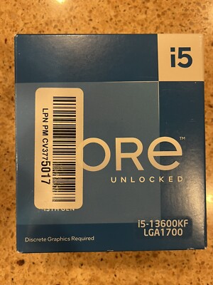 Open Box Intel Core i5-13600KF Processor (5.1 GHz, 14 Cores, LGA 1700) SRMBE