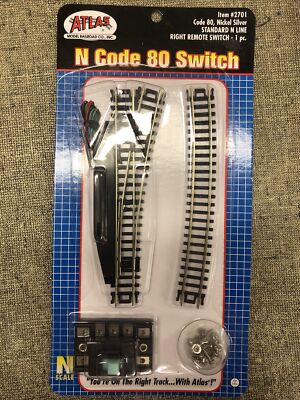 Atlas #2701 Standard N Line Right Remote Switch N Scale  