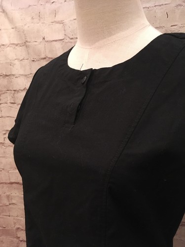 Crocs  Womens Size XS Black Solid Scrub Top Short Sleeve Nurse Vet Tech Medical