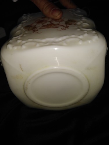 Wavecrest Pressed Glass biscuit jar 1800s