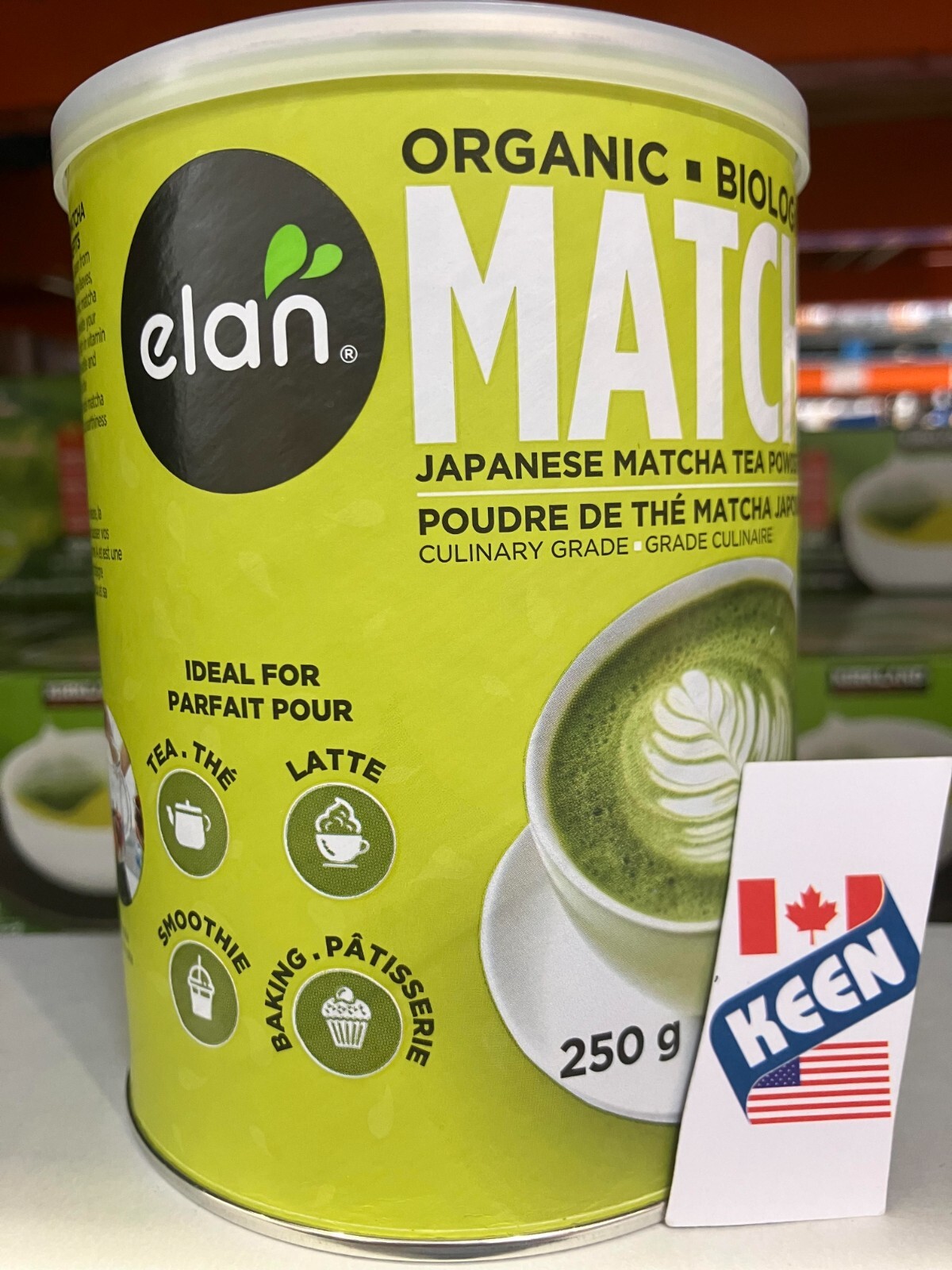 まっちゃ ELAN Organic Japanese Matcha Green Tea Powder 250 g, Exp