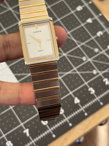 Seiko Lassale Two tone retro gold silver stripe men's watch 7750-5299 ultra slim | eBay Seiko Lassale Two tone retro gold silver stripe men's watch 7750-5299 ultra slim | eBay