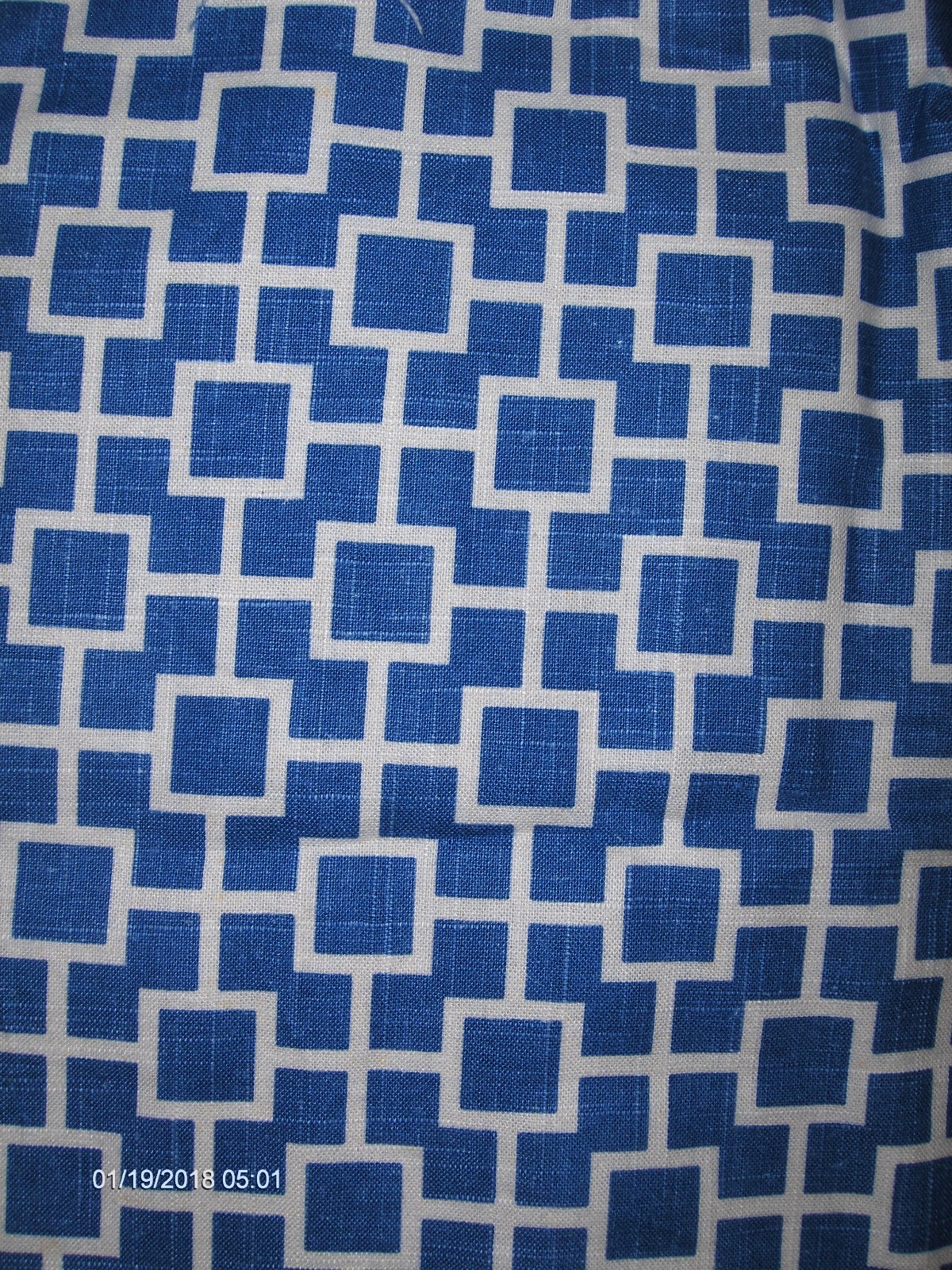 Upholstery Fabric Blue 2 Yards Accent Pillow Cover Fabric