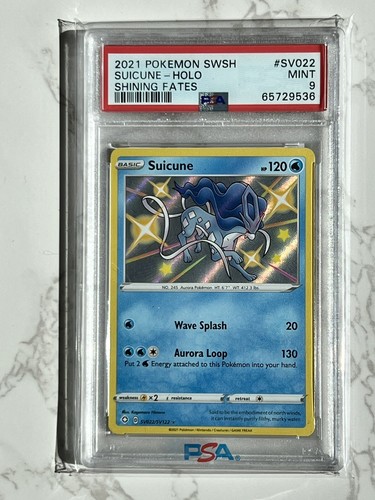 Pokémon TCG Suicune PSA 9 MINT Shining Fates SV022/SV122