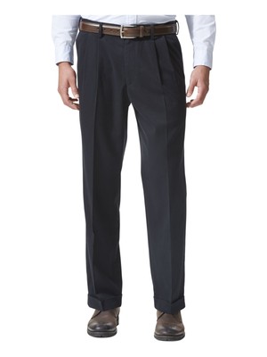 

DOCKERS Мужские черные хлопковые брюки стрейч свободного кроя, Черный, 478740006