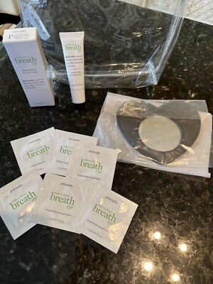 Philosophy Take A Deep Breath Eye Cream W/ FREE Makeup Bag & 6 TRAVEL SIZE EYE