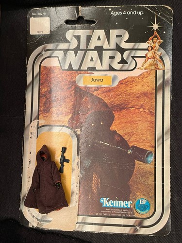 Star Wars Vintage 1977 Jawa Complete with 12 Back Cardback Original Kenner ANH