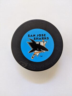 San Jose Sharks RARE First Year Puck Old Logo Ziegler