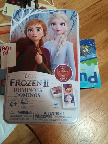 Disney Frozen 2 Dominoes in Storage Tin by Cardinal Games  28 Pcs Set
