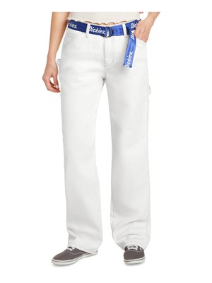

DICKIES Женские белые джинсы Carpenter Wide Leg со средней посадкой для юниоров Талия 1\25, Белый, CP20BD0647L