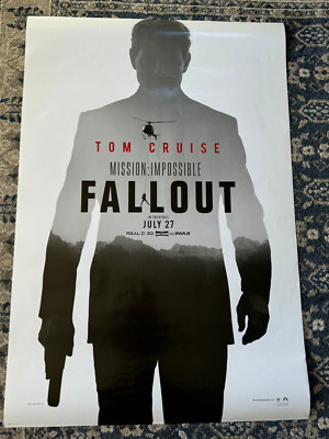 MISSION IMPOSSIBLE FALLOUT MOVIE POSTER DS ORIGINAL Advance 27x40 TOM CRUISE