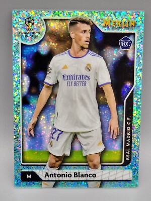 2021-22 Topps Merlin Chrome Antonio Blanco /199 AQUA Speckle ROOKIE #77 Madrid
