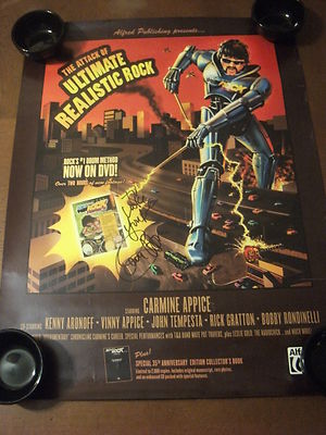 SIGNED AUTOGRAPHED CARMINE APPICE THE ATTACK OF ULTIMATE REALISTIC ROCK POSTER