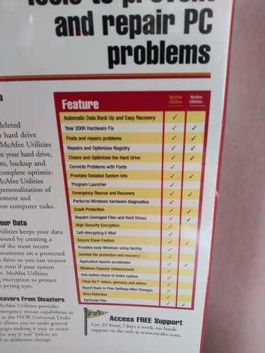 McAfee Utilities Windows 95 98 Big Box PC Software CD-ROM NEW SEALED NOS VTG