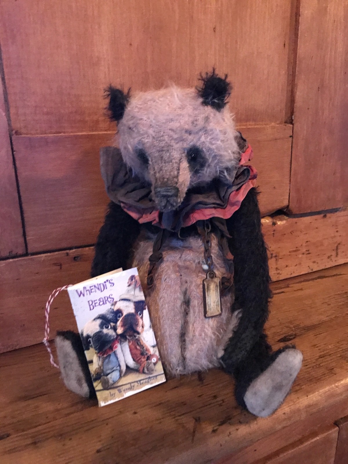 Whendi's Bears/Wendy Meagher Vintage Mohair Black and White Panda Bear