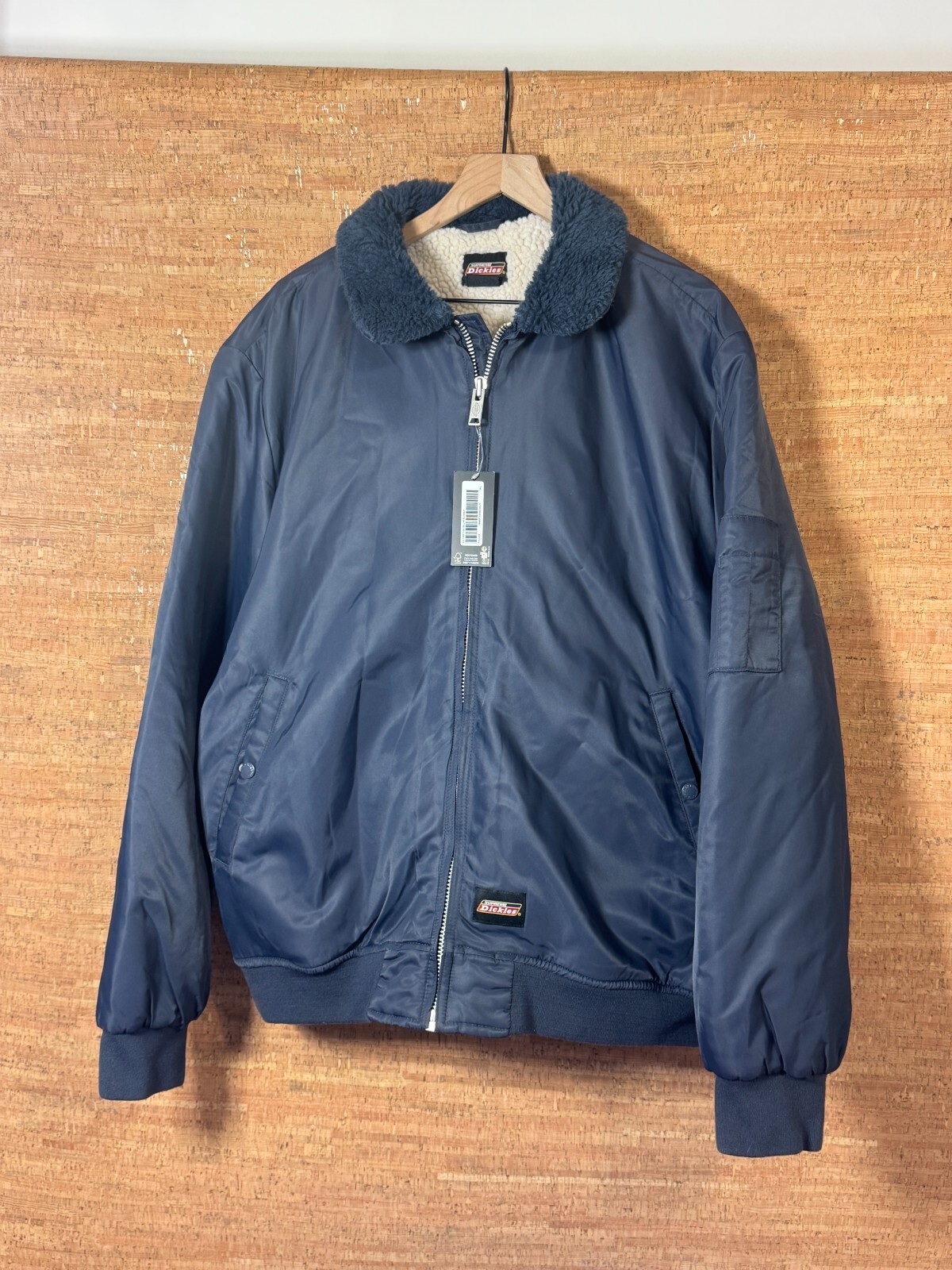 Supreme DICKIES Fur Collar Bomber Jacket Navy Blue 2XL Mens
