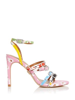 

KURT GEIGER Женские розовые босоножки на каблуке с круглым носком и ремешками Gem Pierra, Розовый, 4195469609