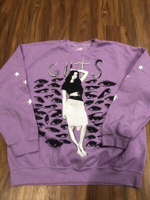 Olivia Rodrigo Hoodie GUTS Merch Purple Graphic Livies Music Popular Sweaters