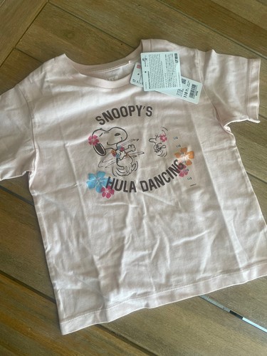 Uniqlo, Kids Short Sleeve Hawaii Peanuts Snoopy Hula Dance