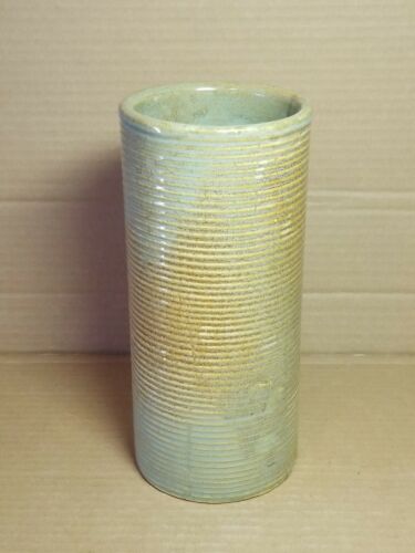 Zanesville Stoneware Pottery Stoneage Modern Homespun vase #4010 Vintage