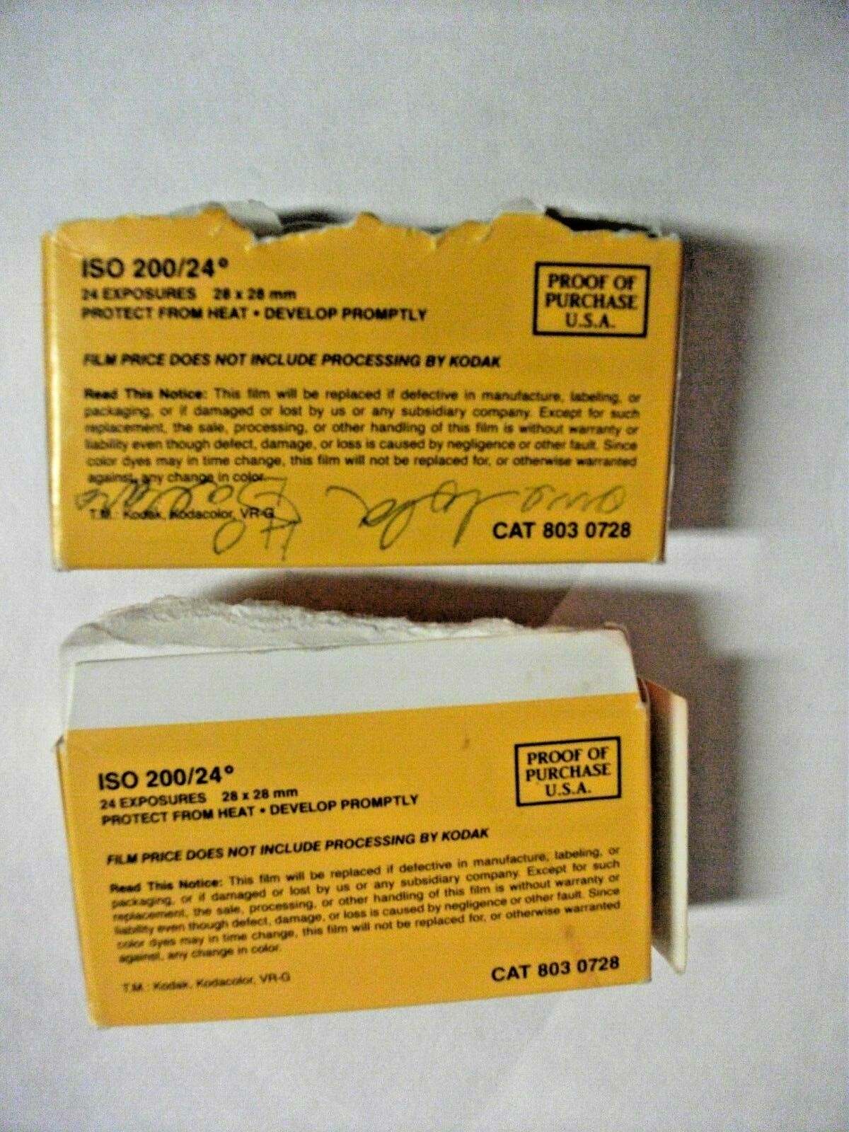 Two Kodak Kodacolor 126 VRG film 48 exposure expired 1989 sealed pack