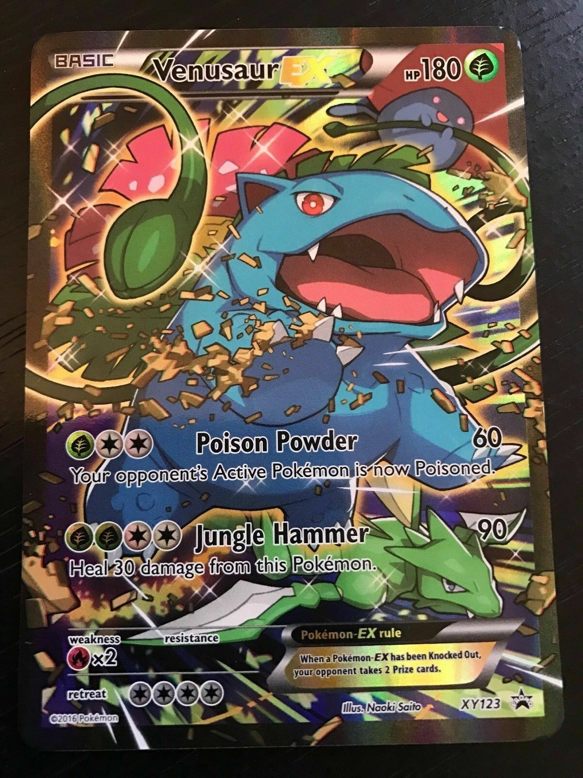 FULL ART Venusaur EX ULTRA RARE Red Blue Collection XY123
