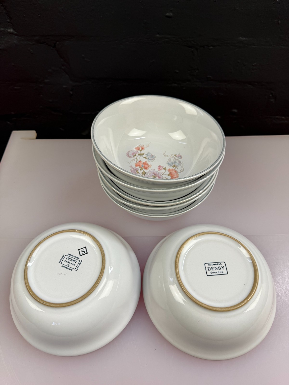 Denby Encore Cereal Bowls 6.5" Wide Set of 7
