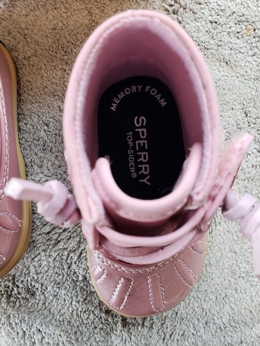 Sperry Girls' ICESTORM Crib Fashion Boot, Pearlized Pink, 1 Medium US Infant